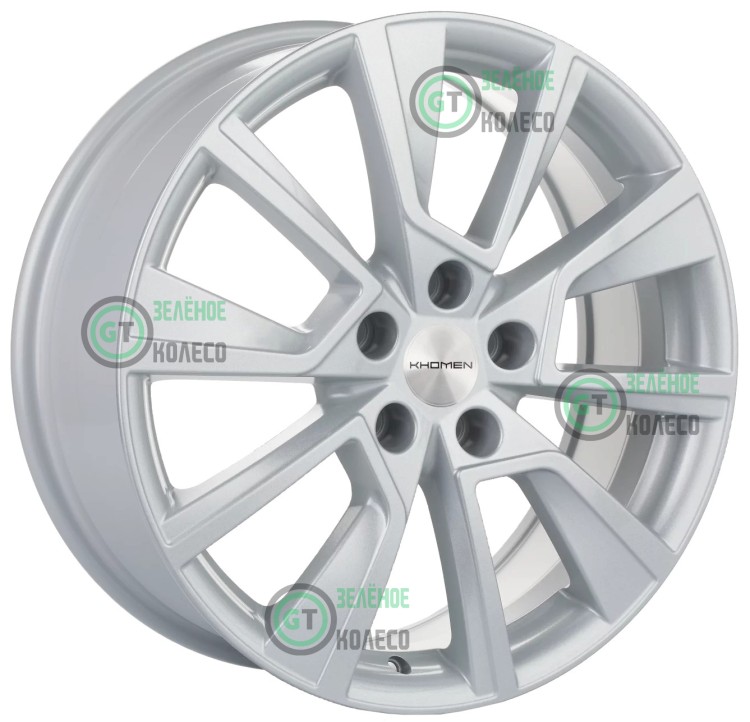 Шина 7xR18 5x114.3 ET51 D67.1 Khomen Wheels KHW1802 F-SILVER в Омске