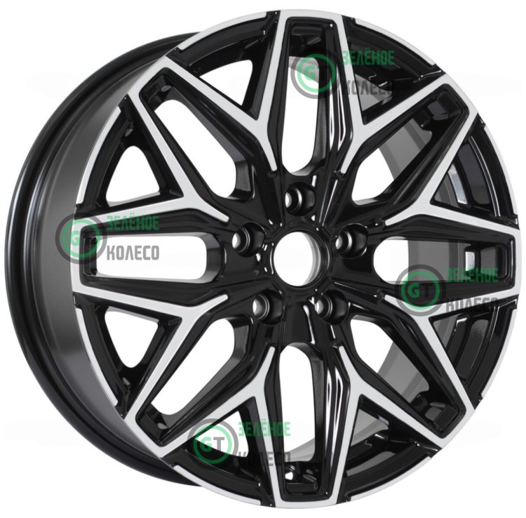 Шина 7xR17 5x112 ET40 D57.1 K&K Ариус Алмаз черный в Омске