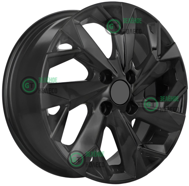 6xR15 4x100 ET46 D54.1 Khomen Wheels KHW1508 BLACK