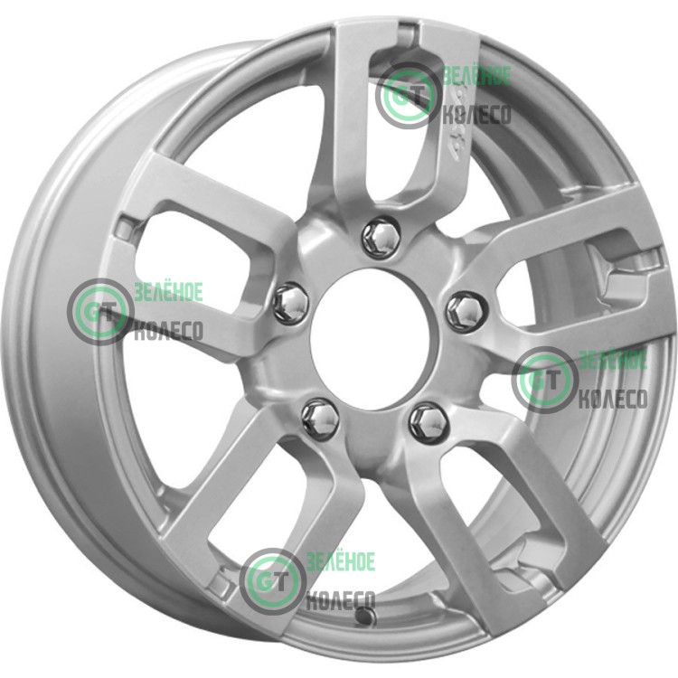 Шина 6.5xR16 5x139.7 ET40 D98 Вектор K100 Сильвер S в Омске