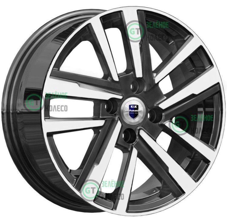 6xR15 4x100 ET45 D67.1 K&K КС1034 Хант Алмаз черный