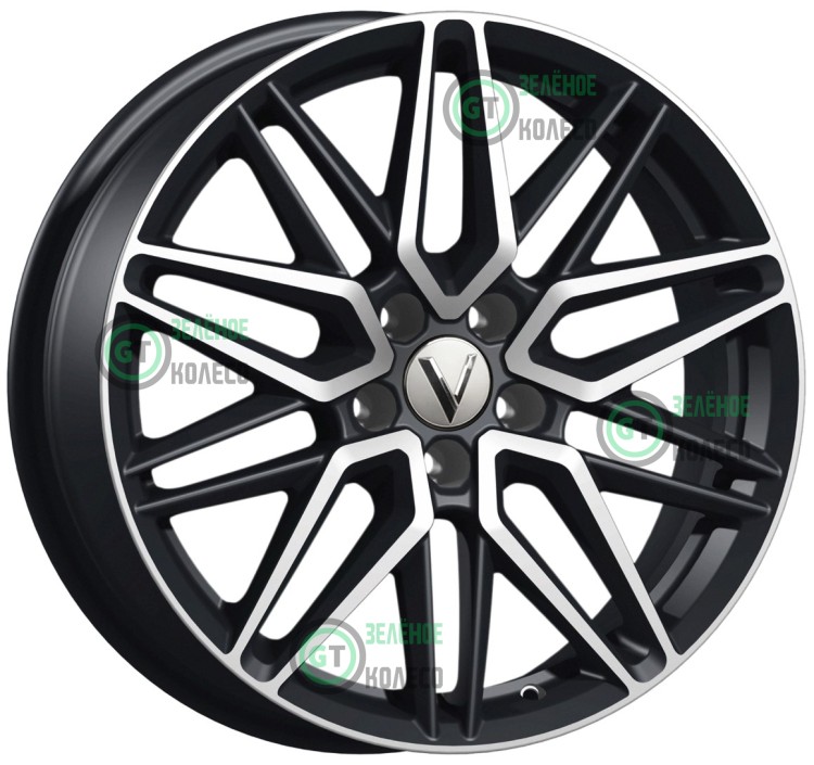 Шина 7xR18 5x114.3 ET40 D66.1 Вектор B233 Алмаз черный в Омске