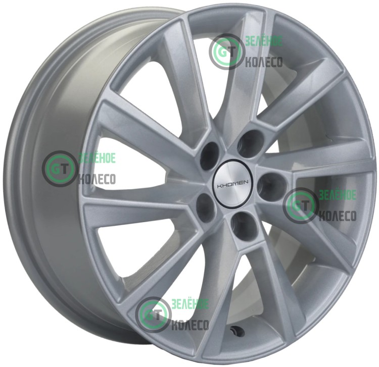 Шина 6xR16 5x100 ET38 D57.1 Khomen Wheels KHW1604 F-SILVER в Омске
