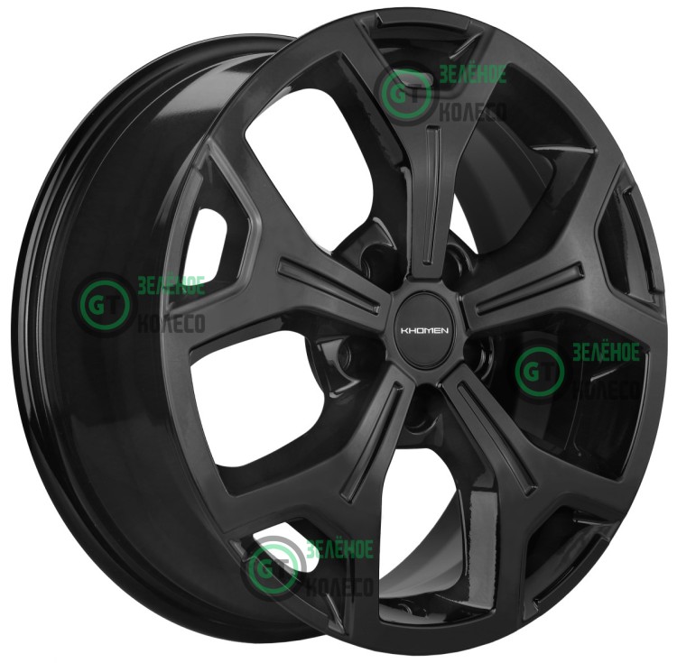 6.5xR17 5x114.3 ET45 D54.1 Khomen Wheels KHW1710 BLACK