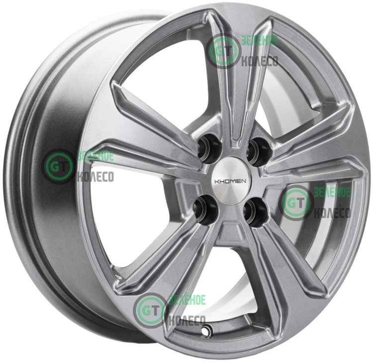 6xR15 4x100 ET45 D54.1 Khomen Wheels KHW1502 GRAY