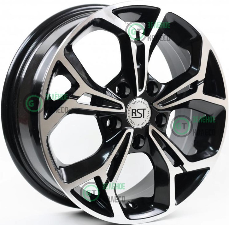 7xR17 5x114.3 ET45 D66.1 Khomen Wheels KHW1702 BLACK-FP 7xR17 5x114.3 ET45 D66.1 Khomen Wheels KHW1702 BLACK-FP