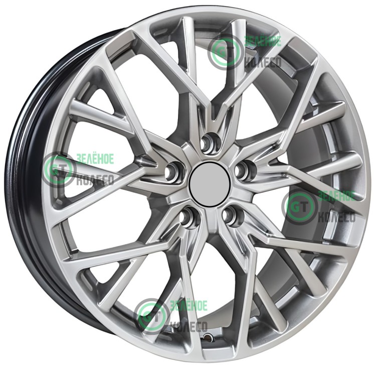Шина 8xR18 5x114.3 ET46 D67.1 Вектор B225 Сильвер в Омске