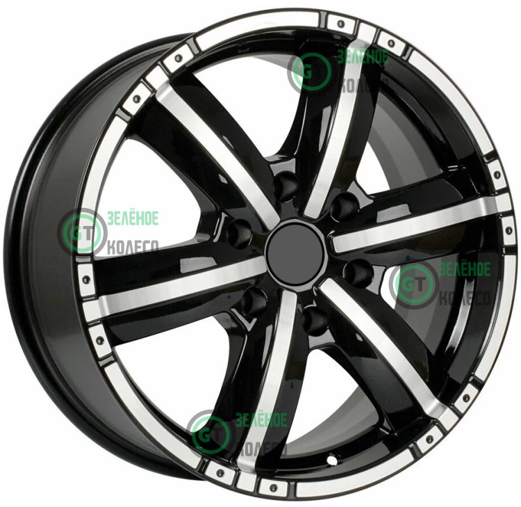 7.5xR17 6x139.7 ET38 D67.1 K&K КС635 Алмаз черный Окинава