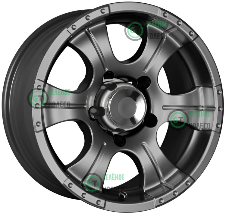 Шина 8xR16 5x139.7 ET-15 D110.1 K&K КС465 Дарк платинум Байконур в Омске