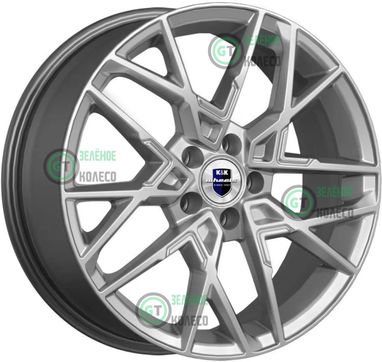 Шина 7xR18 5x108 ET33 D60.1 K&K КС1044 Вудроф Дарк платинум в Омске