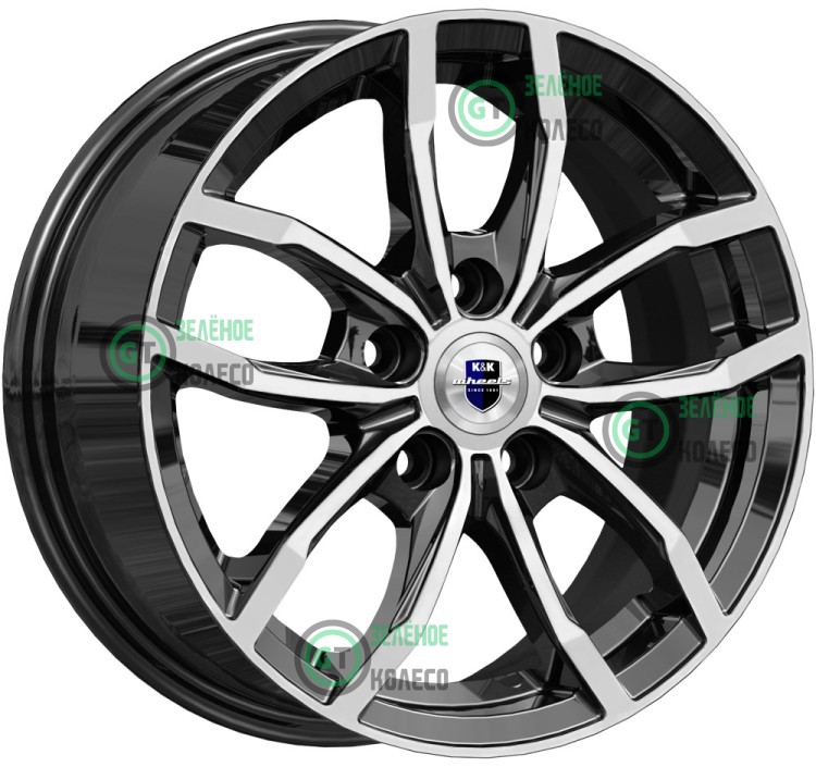 6.5xR15 5x114.3 ET46 D67.1 K&K КС1048 Фрост Алмаз чёрный