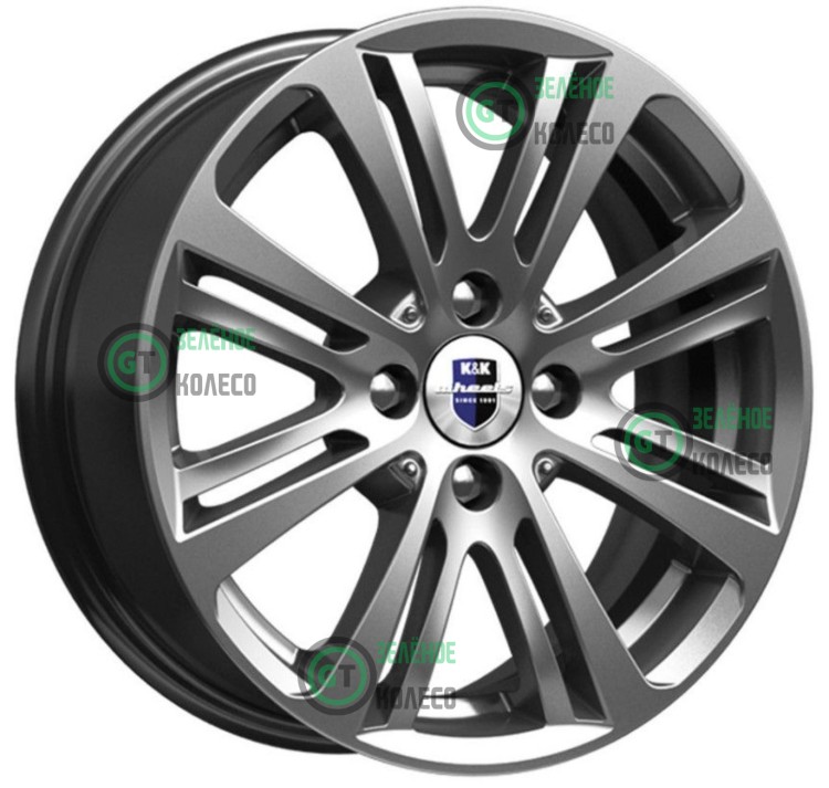 5.5xR14 4x100 ET43 D67.1 K&K КС653 Беринг Дарк платинум