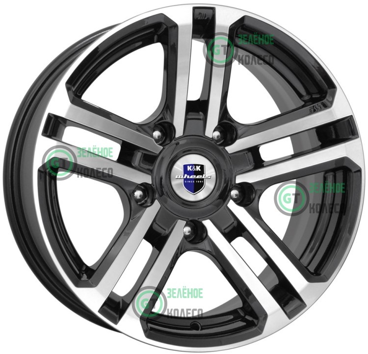 7xR16 5x139.7 ET30 D98 K&K КС591 Алмаз черный Палладика