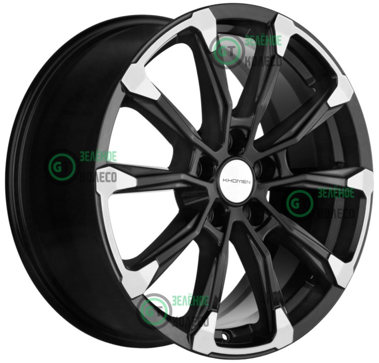 7.5xR18 5x108 ET47 D60.1 Khomen Wheels KHW1808 BLACK-FP 7.5xR18 5x108 ET47 D60.1 Khomen Wheels KHW1808 BLACK-FP