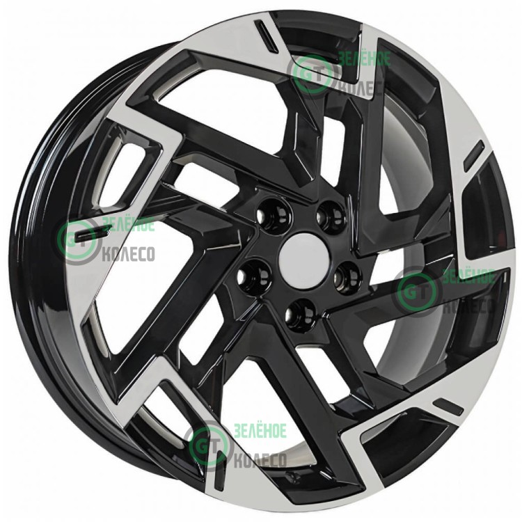 Шина 7.5xR19 5x108 ET46 D63.35 Вектор R270 Алмаз черный в Омске