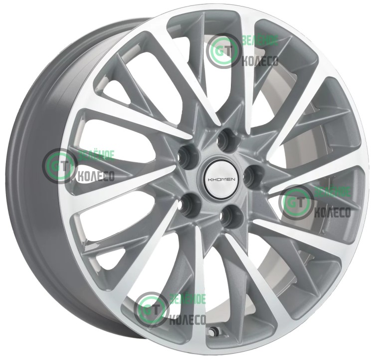 7.5xR18 5x114.3 ET45 D60.1 Khomen Wheels KHW1804 F-SILVER-FP