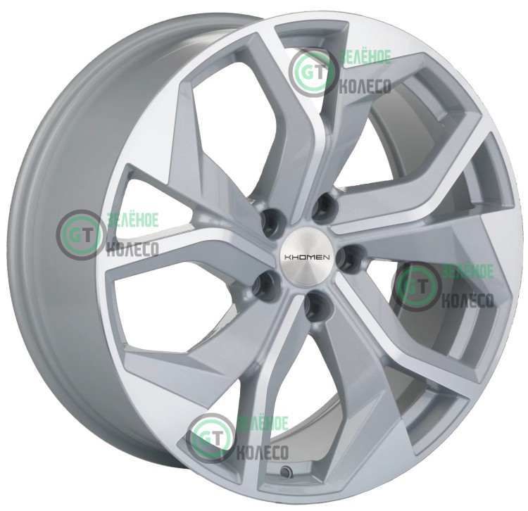 Шина 8.5xR20 5x112 ET20 D66.5 Khomen Wheels KHW2006 BRILLIANT SILVER-FP в Омске