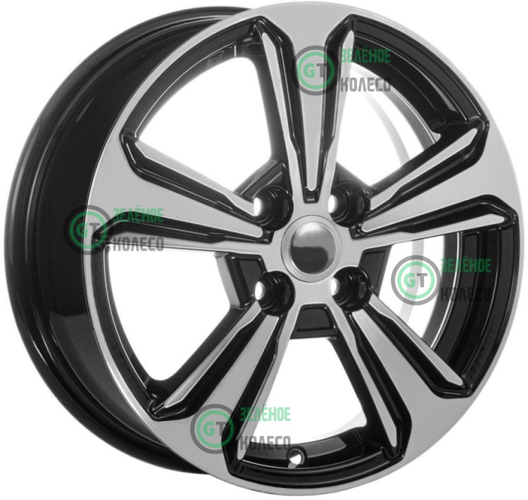 6xR15 4x100 ET46 D54.1 K&K КС777 Алмаз черный 6xR15 4x100 ET46 D54.1 K&K КС777 Алмаз черный