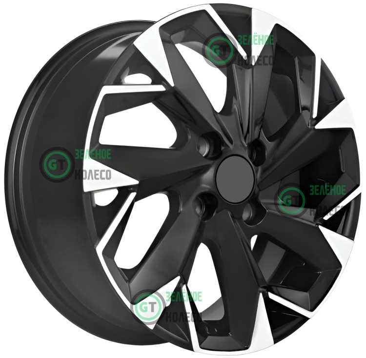 5.5xR14 4x98 ET35 D58.5 Khomen Wheels KHW1402 BLACK-FP
