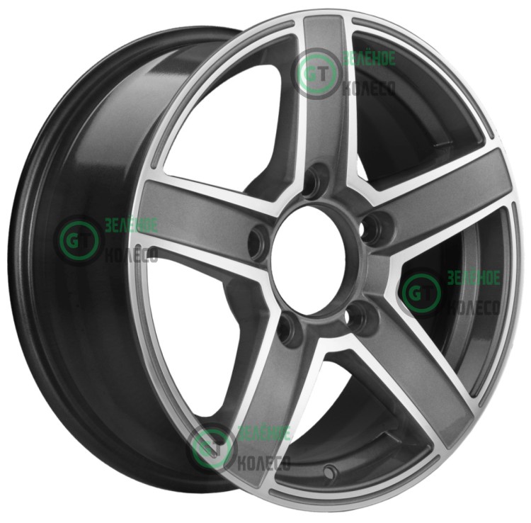 Шина 6.5xR16 5x139.7 ET40 D98.5 Khomen Wheels KHW1614 GRAY-FP в Омске