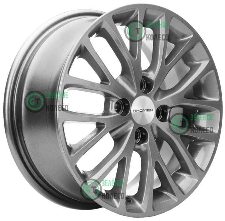 6xR15 4x100 ET46 D54.1 Khomen Wheels KHW1506 GRAY