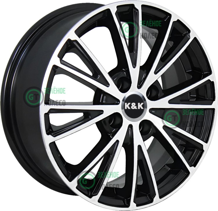 6xR15 4x100 ET50 D60.1 K&K КС879 Меандр Алмаз черный
