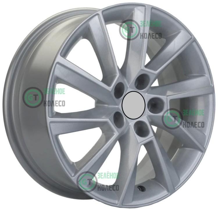 6xR15 5x100 ET38 D57.1 Khomen Wheels KHW1507 F-SILVER