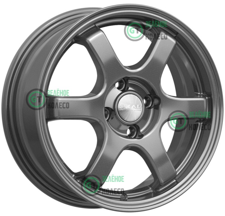 Шина 6xR15 4x100 ET38 D67.1 SKAD КЛ249 Киото Графит в Омске