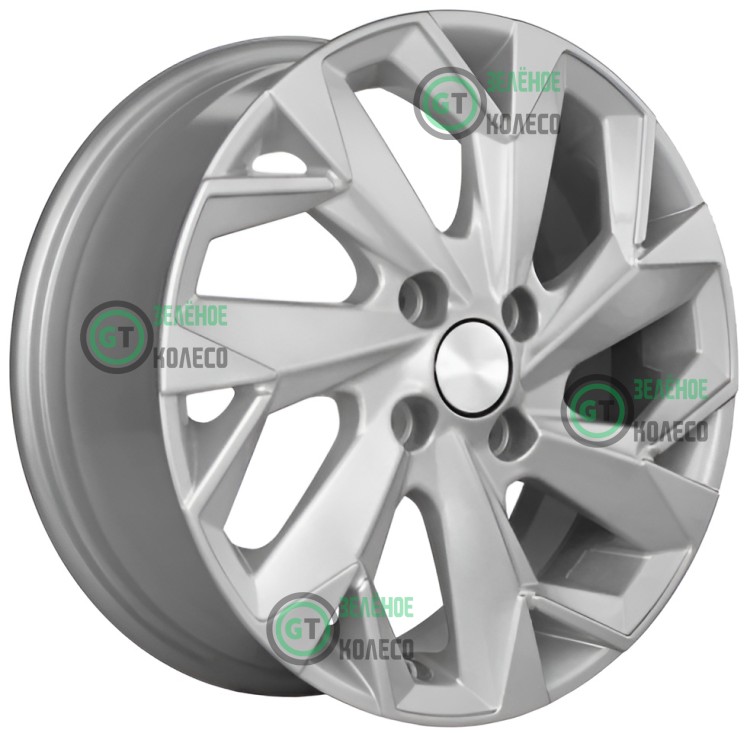 5.5xR14 4x100 ET43 D67.1 Khomen Wheels KHW1402 F-SILVER
