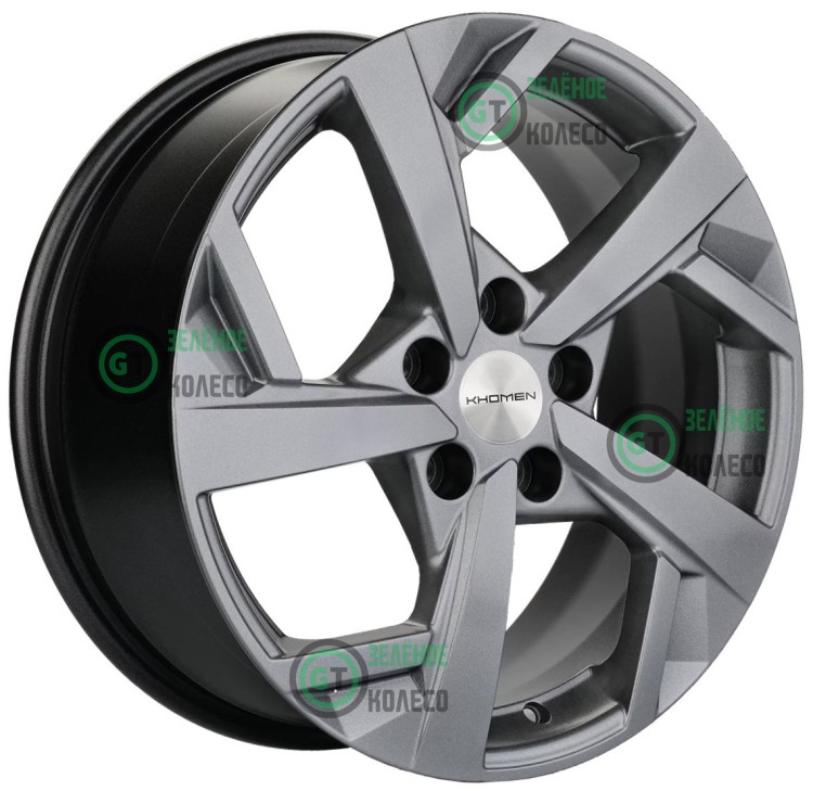 Шина 7xR17 5x114.3 ET39 D60.1 Khomen Wheels KHW1712 GRAY в Омске