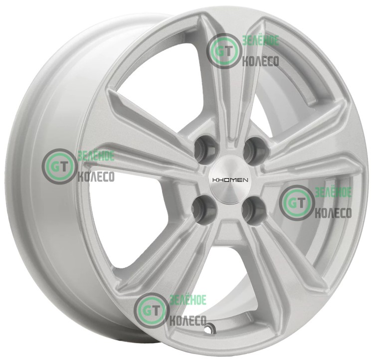 6xR15 4x100 ET45 D54.1 Khomen Wheels KHW1502 F-SILVER