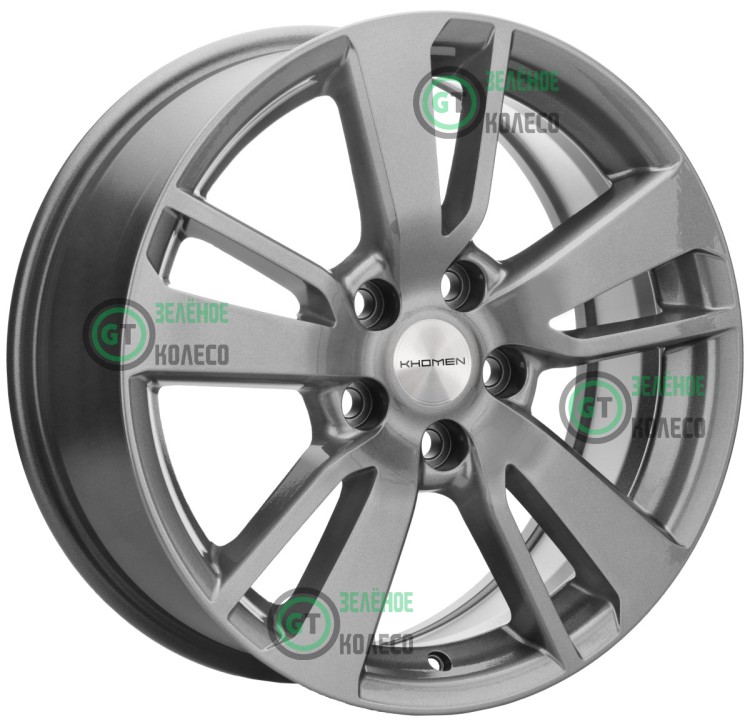 7xR17 5x114.3 ET40 D66.1 Khomen Wheels KHW1704 GRAY