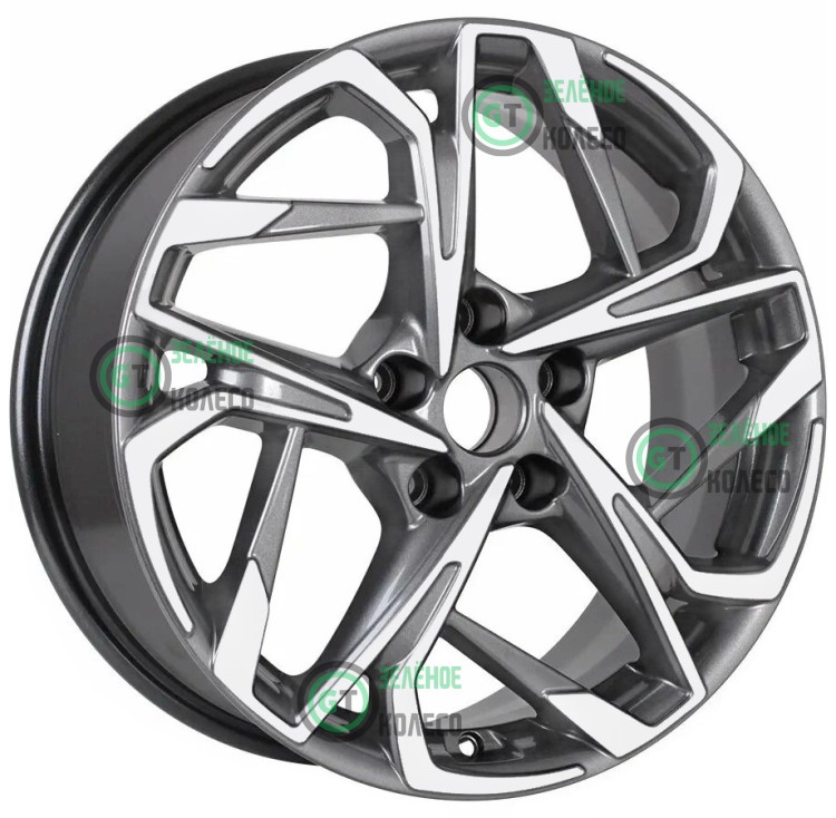 Шина 7xR17 5x114.3 ET45 D60.1 Khomen Wheels KHW1716 GRAY-FP в Омске