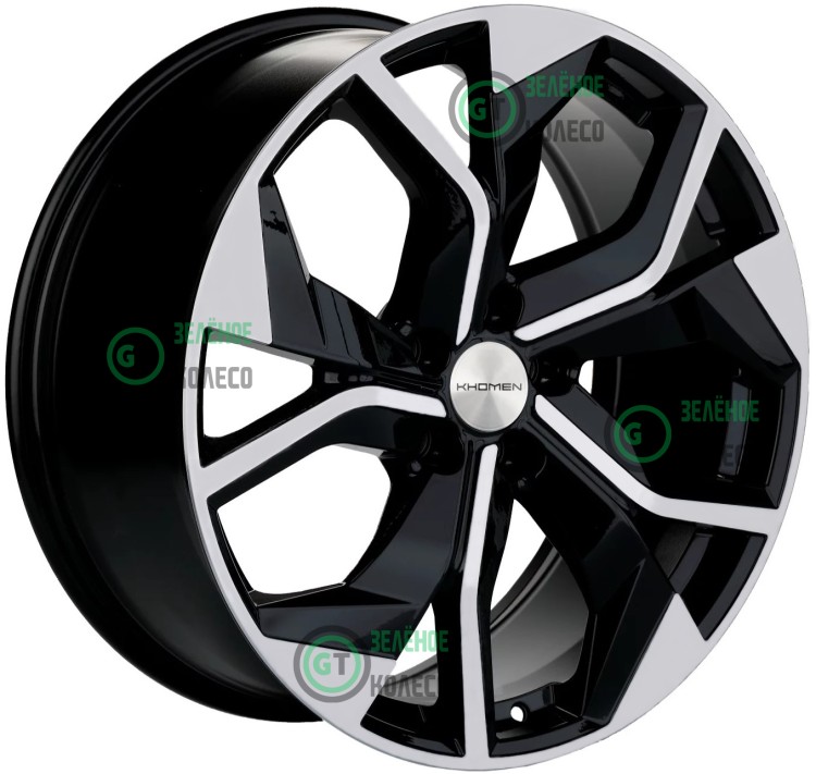 Шина 8.5xR20 5x112 ET20 D66.5 Khomen Wheels KHW2006 BLACK-FP в Омске