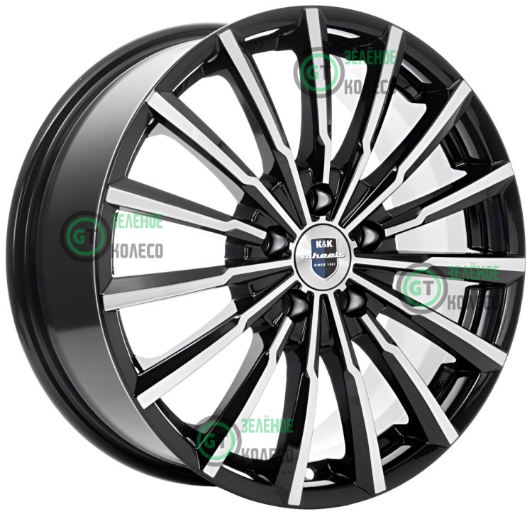 7xR17 4x100 ET43 D60.1 K&K КС562 Акцент-оригинал Алмаз черный