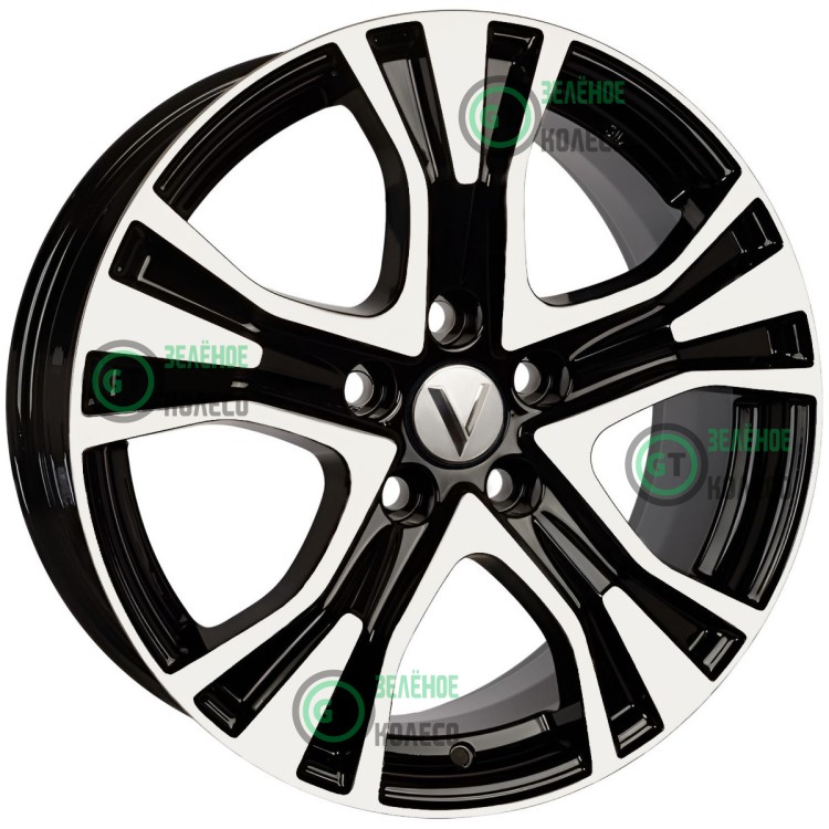 Шина 7xR17 5*112 ET40 D57.1 Вектор R159 Алмаз черный в Омске