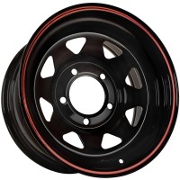 8xR16 6x139.7 ET-20 D110.1 Grizzly SW01 Shinning Black With 2 Red Line