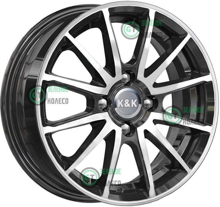 Шина 5.5xR14 4x100 ET40 D54.1 K&K КС960 Алмаз черный Квант в Омске Шина 5.5xR14 4x100 ET40 D54.1 K&K КС960 Алмаз черный Квант в Омске