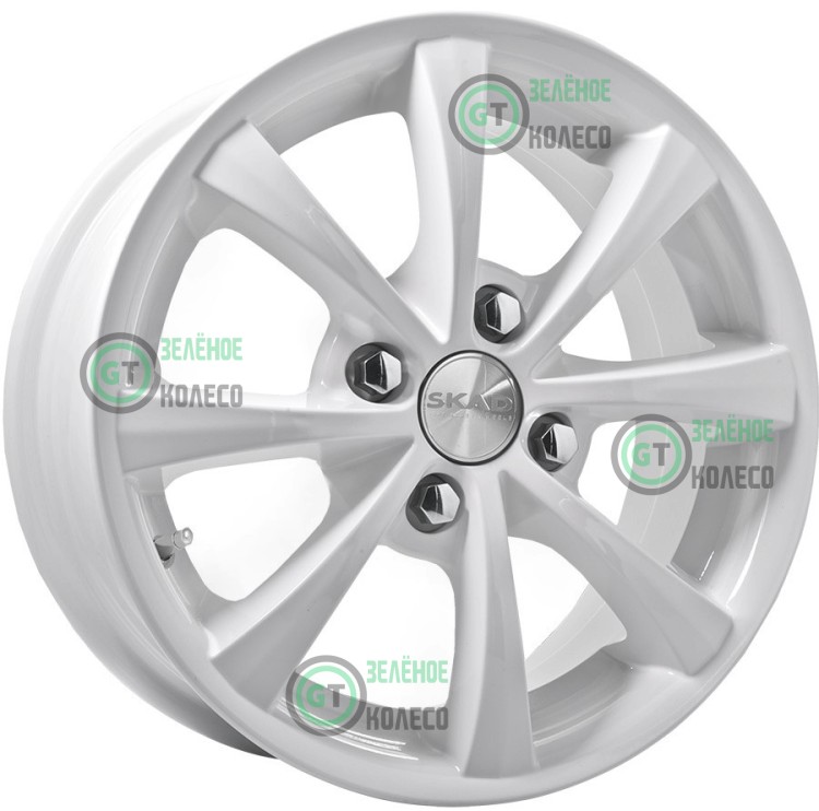 Шина 5.5xR13 4x98 ET35 D58.6 SKAD КЛ098 Каллисто Белый в Омске