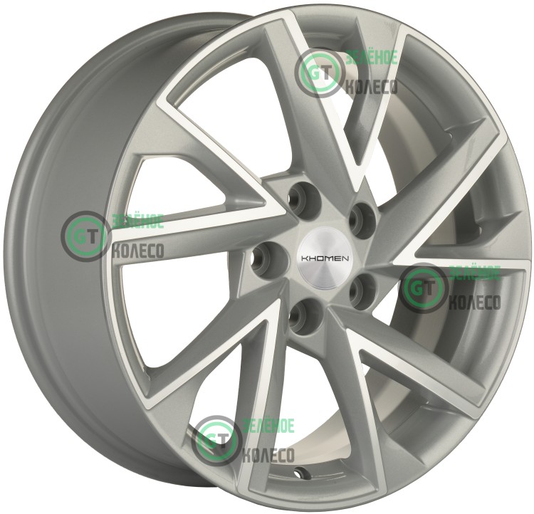 7xR17 5x114.3 ET48.5 D67.1 Khomen Wheels KHW1714 F-SILVER-FP