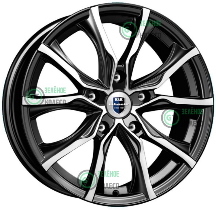 7.5xR17 5x112 ET37 D66.6 K&K КС697 Алмаз черный Твист