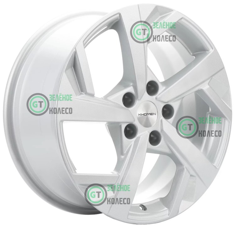 Шина 7xR17 5x114.3 ET40 D66.1 Khomen Wheels KHW1712 F-SILVER в Омске