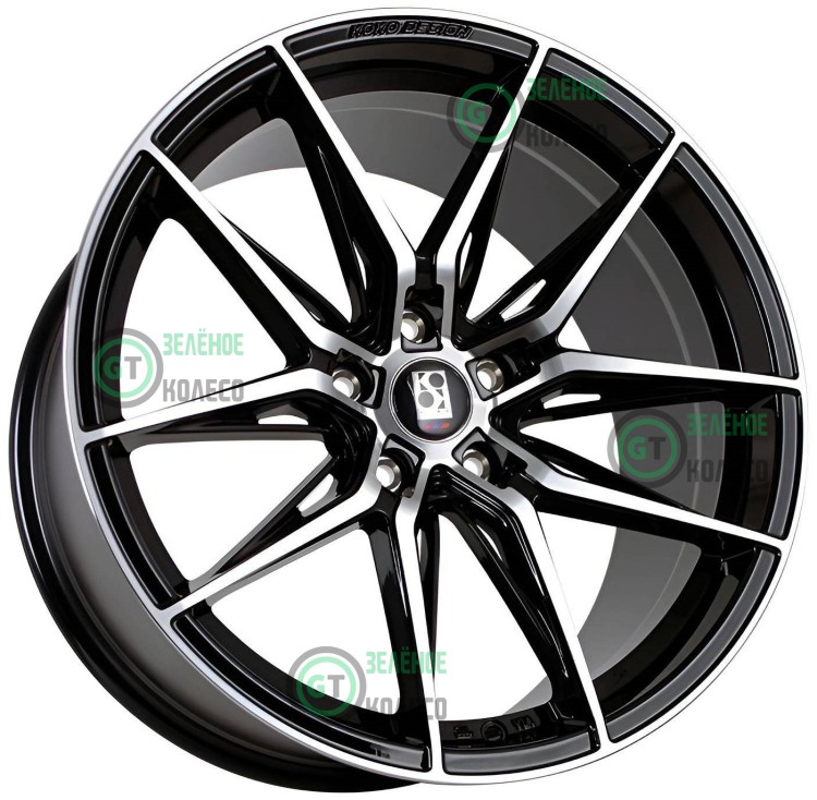 8.5xR19 5x114.3 ET35 D73.1 KoKo Kuture FF006 Gloss Black Face