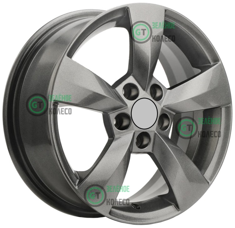 Шина 6xR15 5x100 ET38 D57.1 Khomen Wheels KHW1504 G-SILVER в Омске