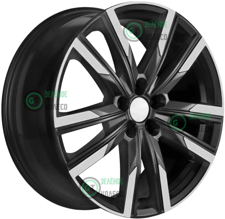 7.5xR19 5x114.3 ET51 D67.1 Khomen Wheels KHW1905 BLACK-FP