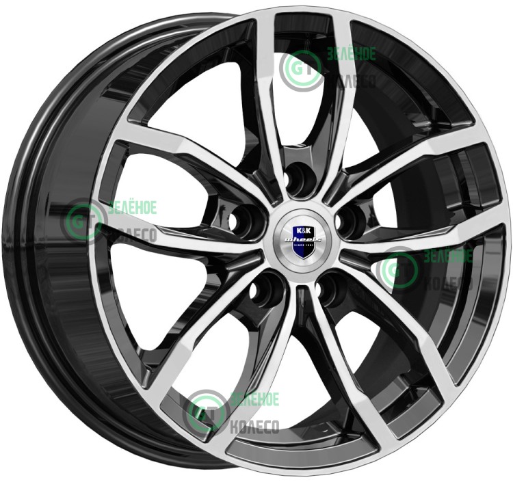 6.5xR15 5x100 ET45 D67.1 K&K КС1048 Фрост Алмаз чёрный 6.5xR15 5x100 ET45 D67.1 K&K КС1048 Фрост Алмаз чёрный