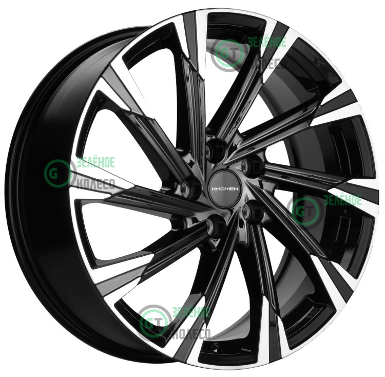 7.5xR19 5x114.3 ET39 D60.1 Khomen Wheels KHW1901 BLACK-FP 7.5xR19 5x114.3 ET39 D60.1 Khomen Wheels KHW1901 BLACK-FP