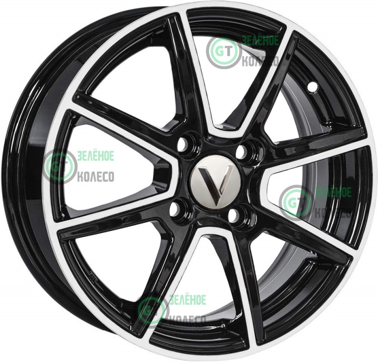 5.5xR14 4x100 ET43 D60.1 Вектор K101 Алмаз черный