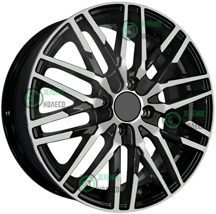 Шина 6xR16 5x114.3 ET43 D67.1 Вектор B229 Алмаз черный в Омске