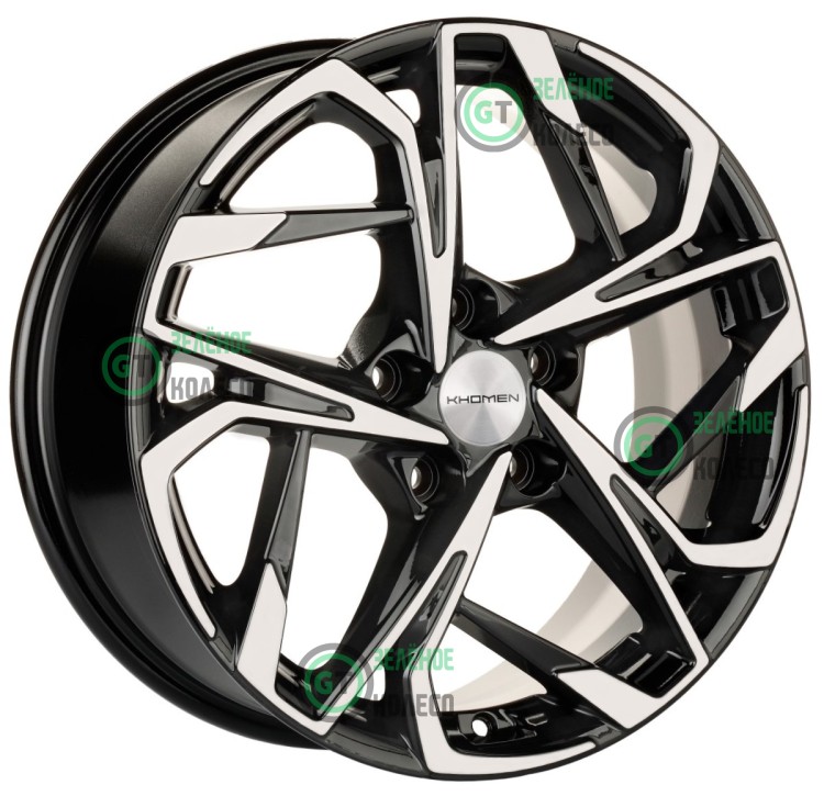 Шина 7xR17 5x114.3 ET51 D67.1 Khomen Wheels KHW1716 BLACK-FP в Омске